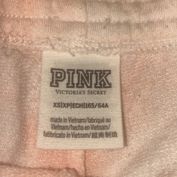 PINK tie dye shorts with classic logo at bottom right corner - Picture 2 of 2